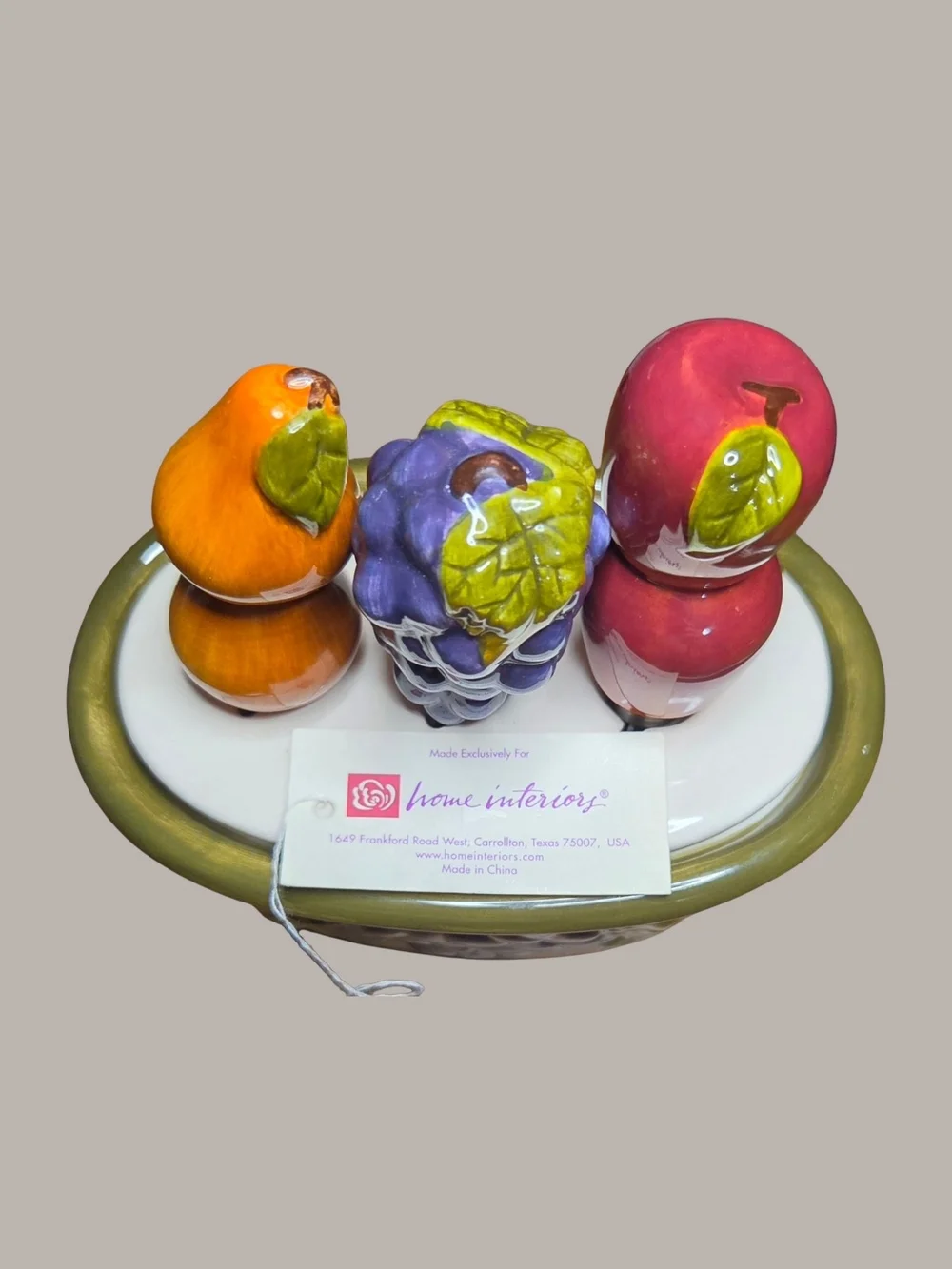 Sonoma Villa Grapes & Fruit Lidded Jar & Spreader Knife Set